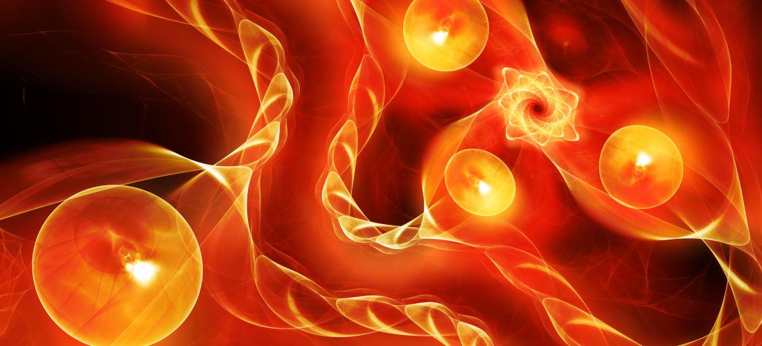 Fiery glowing quantum correlation 3D